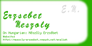 erzsebet meszoly business card