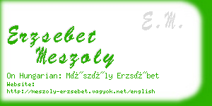 erzsebet meszoly business card